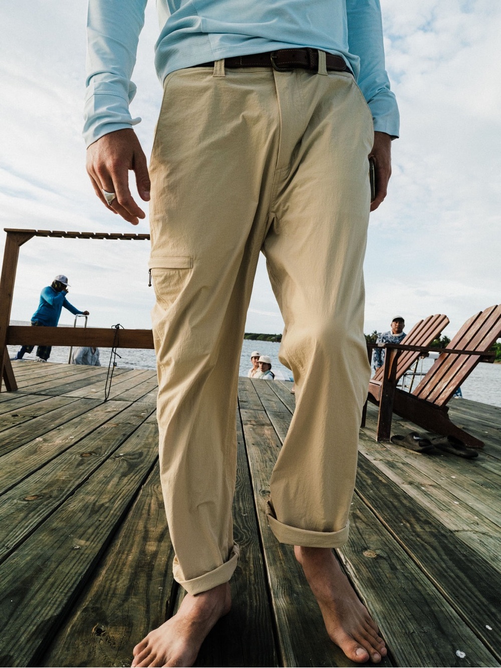 Duck Camp Men's Drifter Pants In Sandstone Sz Large NWT Outdoor Fishing Camping - Picture 3 of 15
